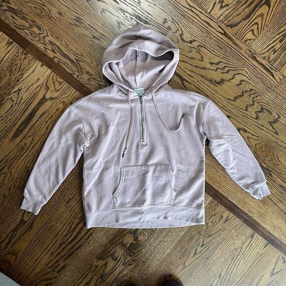 Gypsy Cloud light mauve pink quarter zip hoodie sweatshirt small - Picture 1 of 10
